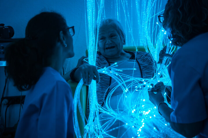 woman in sensory room