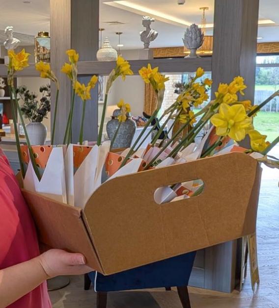 flowers in a box
